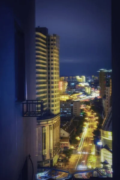 Hermosa Vista Nocturna Ciudad — Foto de Stock