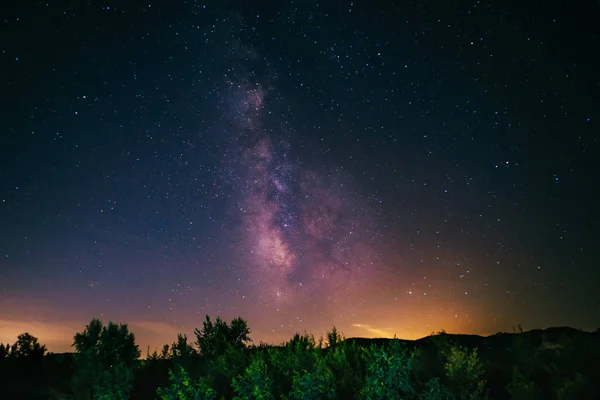 Astrophotography Yıldızlı Gece Gökyüzü Astronomi Bulutsusu — Stok fotoğraf
