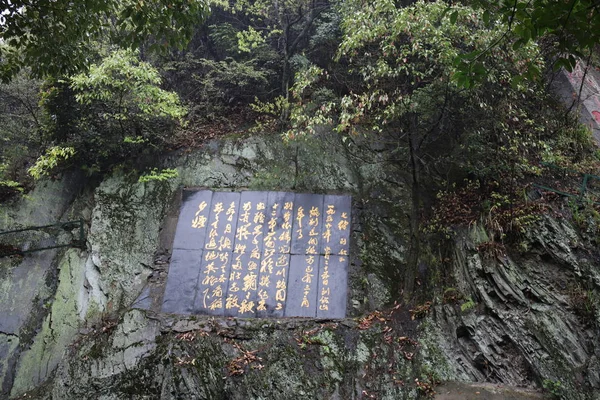 Una Pequeña Señal Madera Parque — Foto de Stock