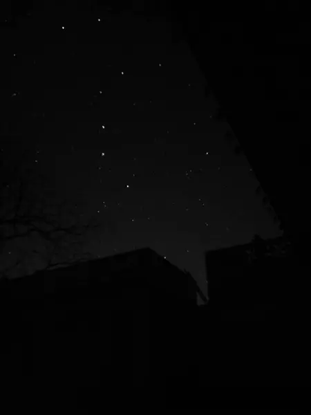 Vista Nocturna Vía Láctea Ciudad — Foto de Stock