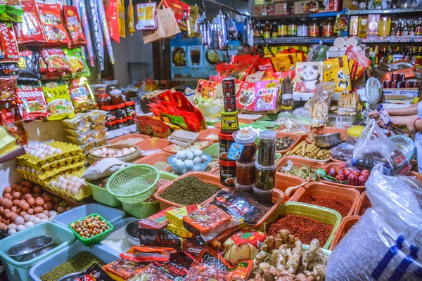 market stall in the city of barcelona