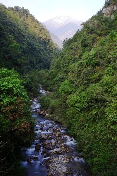 Bellas Montañas Escénicas Paisaje Con Agua Río — Foto de Stock