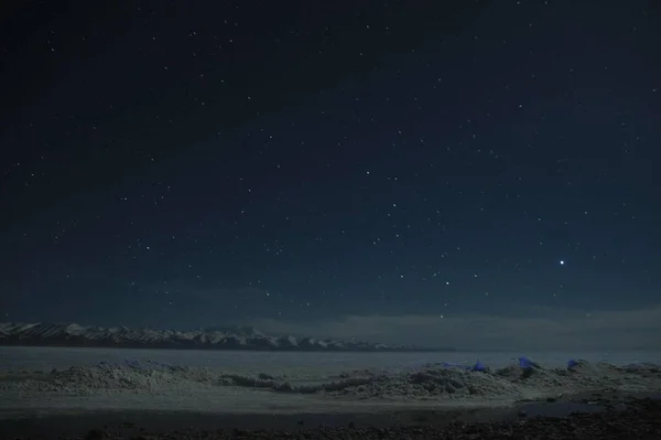 Красивое Ночное Звездное Небо — стоковое фото