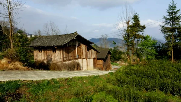 Antigua Casa Madera Pueblo — Foto de Stock