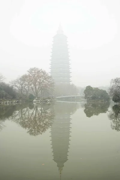 美丽的湖景和树木 — 图库照片