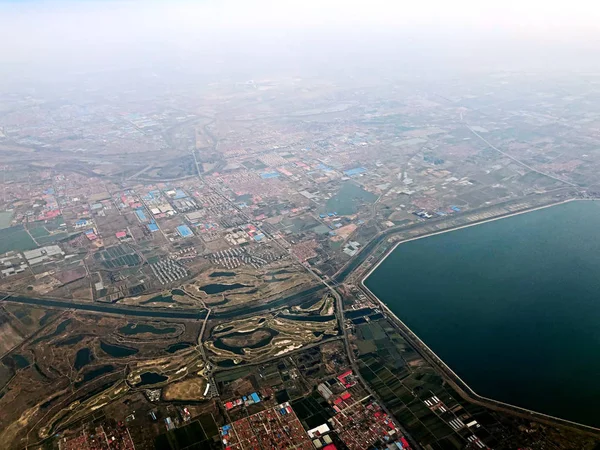 Vista Aérea Ciudad — Foto de Stock