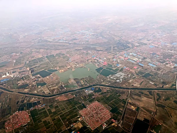 Vista Aérea Ciudad — Foto de Stock