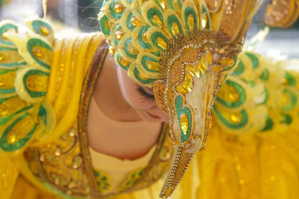 Máscara Carnaval Oro Templo — Foto de Stock