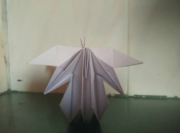 Origami Plano Papel Techo — Foto de Stock