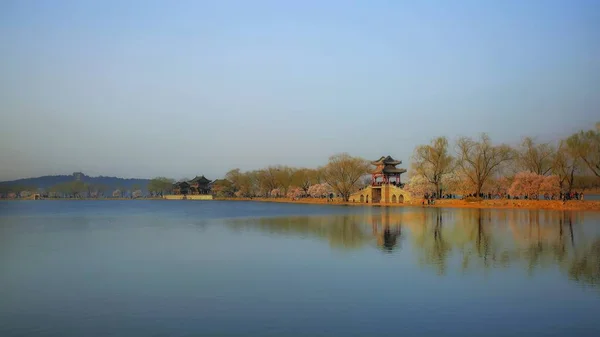 autumn landscape with lake and trees