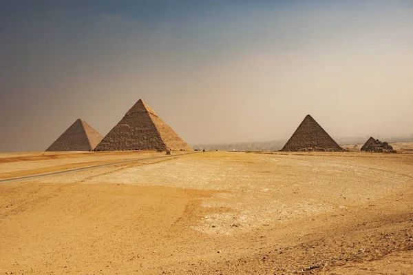 Zicht Piramides Van Giza Egypte — Stockfoto