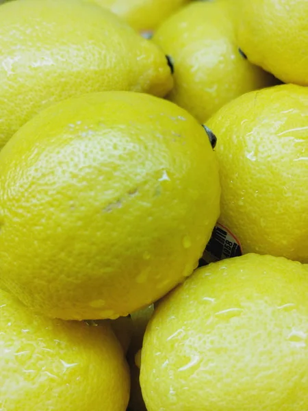 fresh lemons on a white background