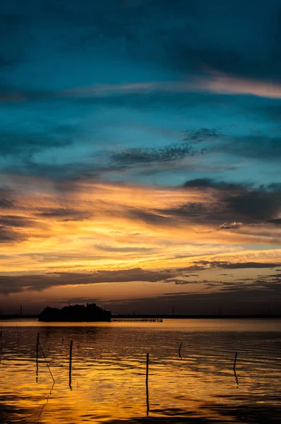 Hermoso Atardecer Sobre Mar — Foto de Stock