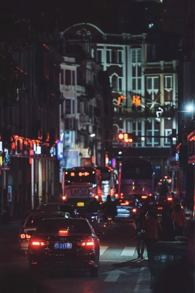Ночной Вид Город Манхэттен Вечером — стоковое фото