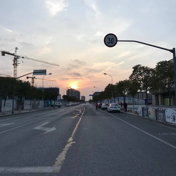 Tráfico Ciudad Barcelona — Foto de Stock