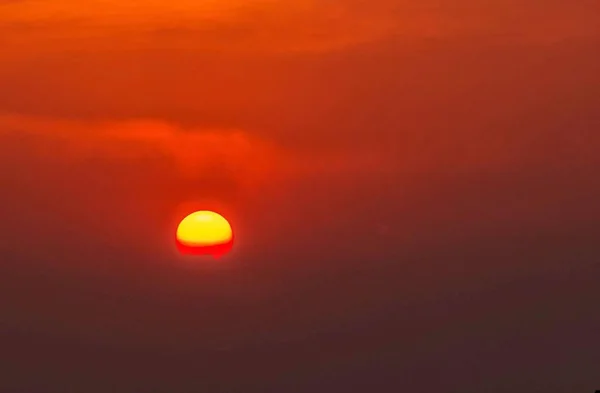 Hermoso Atardecer Cielo Noche — Foto de Stock