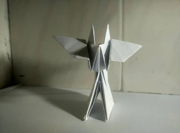 Origami Plano Papel Pared — Foto de Stock