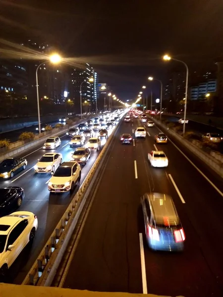 Tráfico Noche — Foto de Stock