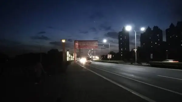 Vista Nocturna Ciudad — Foto de Stock