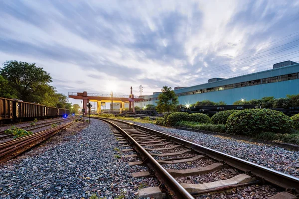 Trilhos Ferroviários Ferrovias Trilhos Para Transporte Ferroviário — Fotografia de Stock