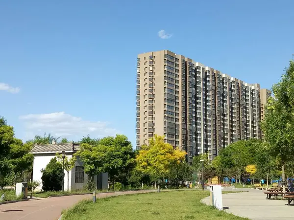 Edificio Moderno Ciudad Barcelona — Foto de Stock