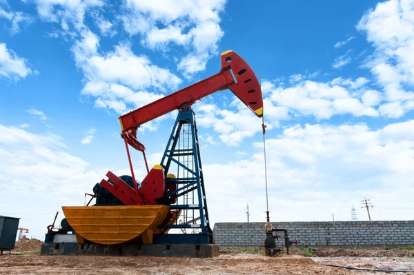 Bomba Aceite Jack Plataforma Gas Industria Petrolera — Foto de Stock