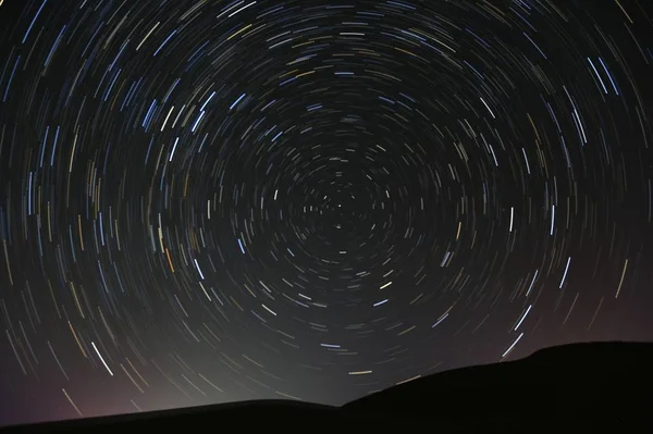 Έναστρος Νυχτερινός Ουρανός Αστέρια — Φωτογραφία Αρχείου