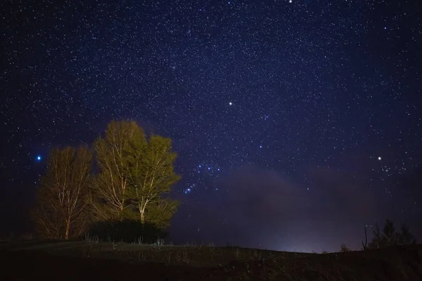 Galaxia Vía Láctea Cielo Nocturno Estrellas — Foto de Stock