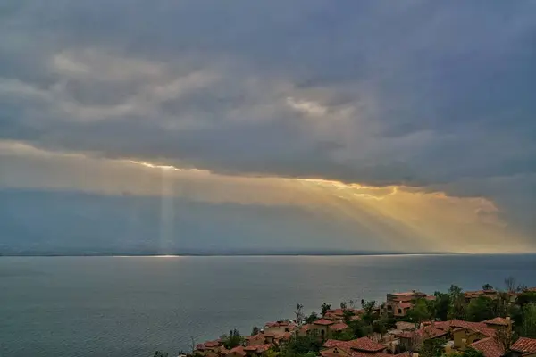 Hermoso Atardecer Sobre Mar — Foto de Stock