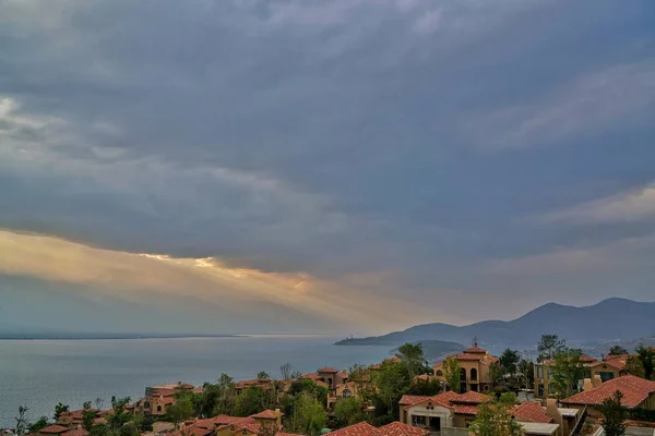 Hermoso Atardecer Sobre Mar — Foto de Stock