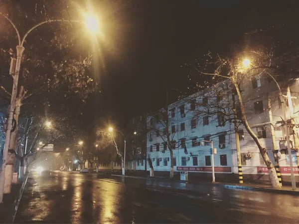 Vista Nocturna Las Calles Ciudad — Foto de Stock