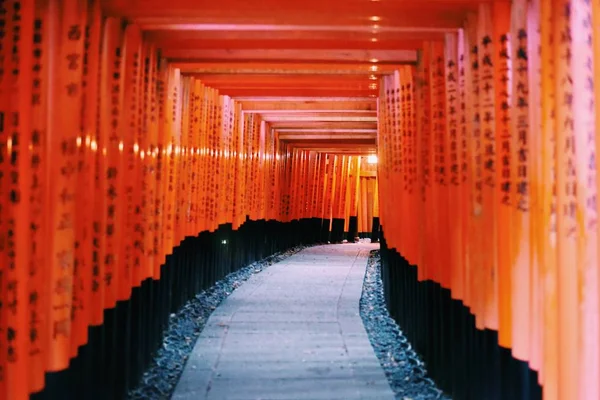 Porte Rouge Dans Temple Ciel — Photo