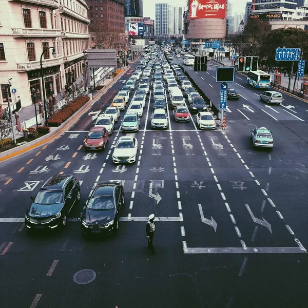 Трафик Дороге Городе — стоковое фото