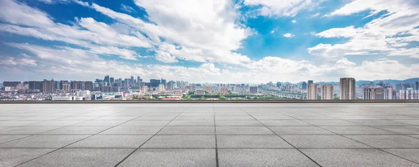 Prázdné Město Panorama Šanghaje Porcelánu — Stock fotografie