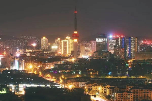 Hermosa Vista Nocturna Ciudad — Foto de Stock