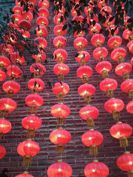 chinese lanterns in the night
