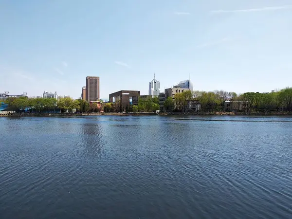 Vista Ciudad Del Parque Verano — Foto de Stock