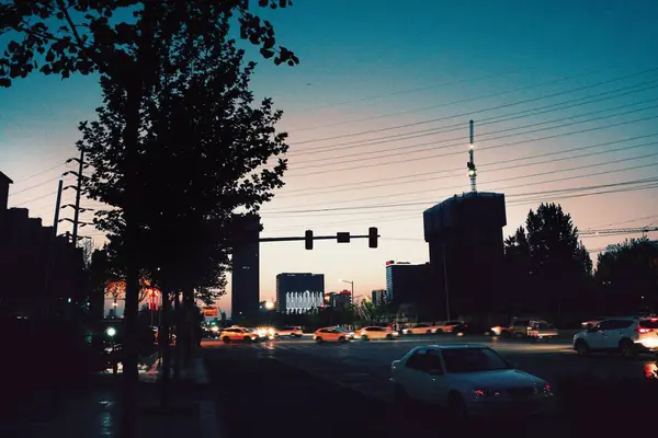 Ночной Вид Город Берлин Германия — стоковое фото