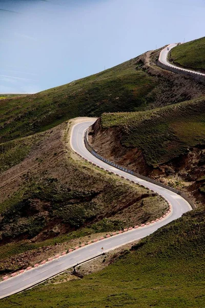 view of the road in beautiful mountains