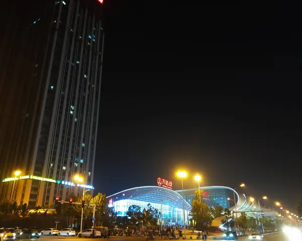 Hermosa Vista Nocturna Ciudad — Foto de Stock