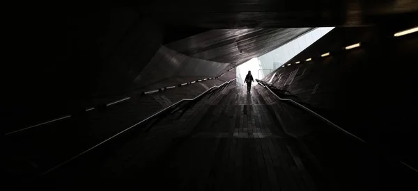 Metro Está Moviendo Túnel — Foto de Stock