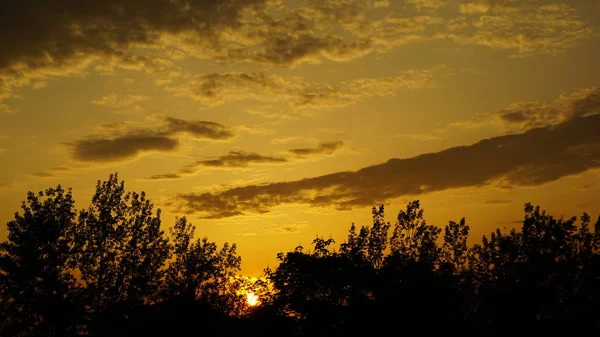 Inanılmaz Günbatımı Manzarası Akşam Renkleri — Stok fotoğraf