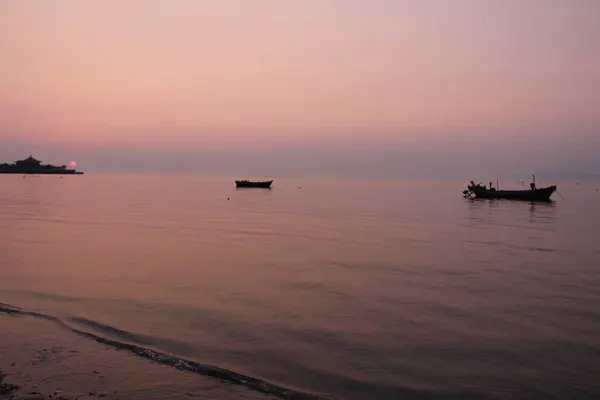 Hermoso Atardecer Sobre Mar — Foto de Stock