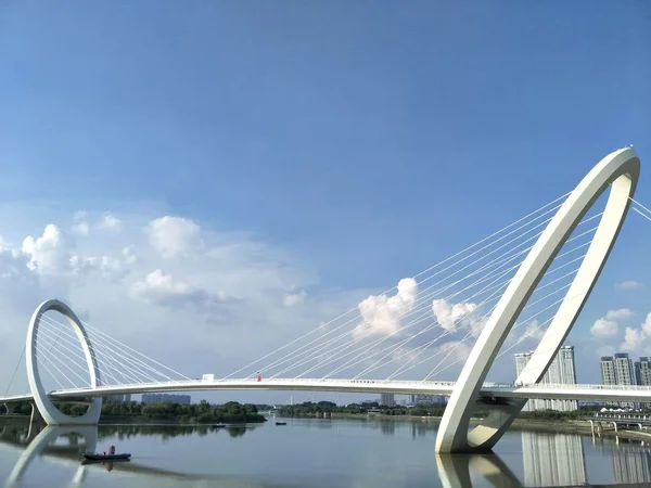 Puente Sobre Río Ciudad Bangkok — Foto de Stock