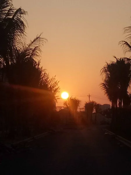 Schöne Naturkulisse Bei Sonnenuntergang — Stockfoto