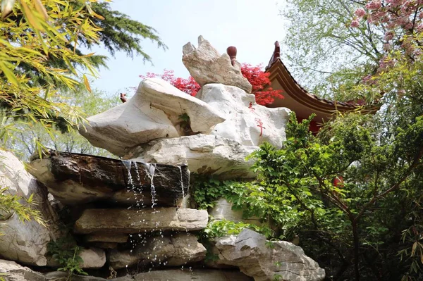 公園内の中国寺院は — ストック写真