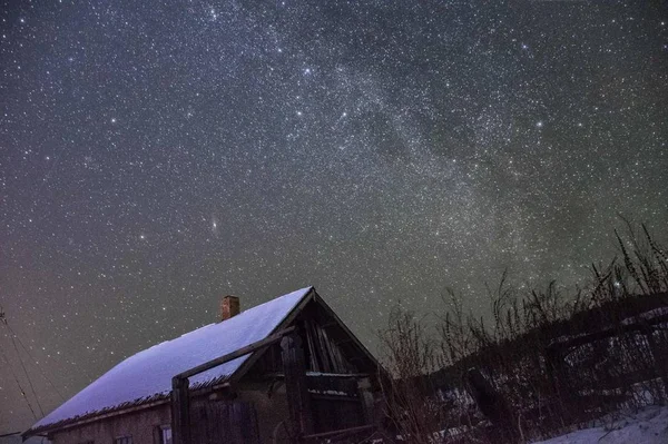 Paisagem Inverno Com Neve — Fotografia de Stock