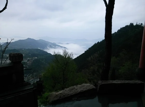 Vista Las Montañas Niebla — Foto de Stock