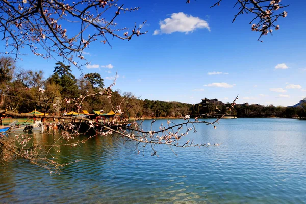 Hermoso Paisaje Isla Ciudad Del Lago Fondo — Foto de Stock