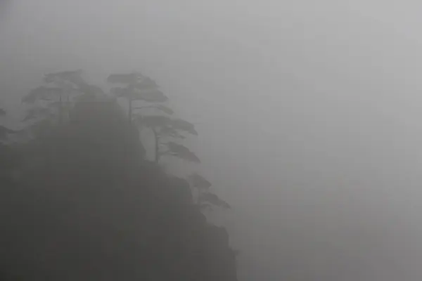 Vista Della Montagna Nella Nebbia — Foto Stock